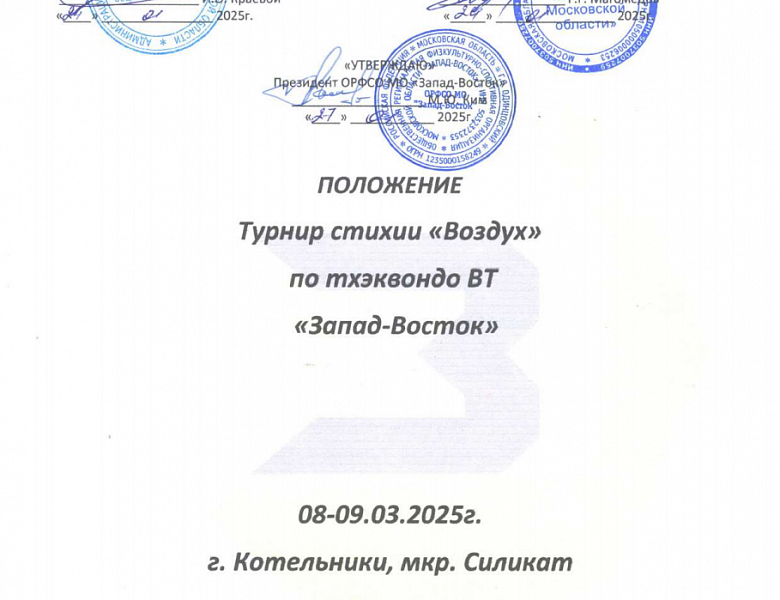 Турнир стихии «Воздух» по тхэквондо ВТ «Запад-Восток»
